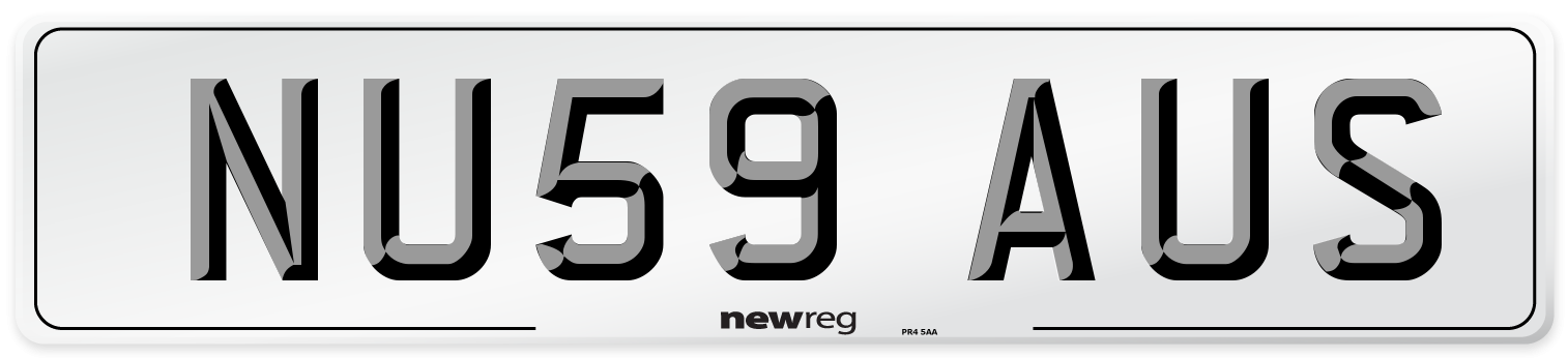 NU59 AUS Number Plate from New Reg